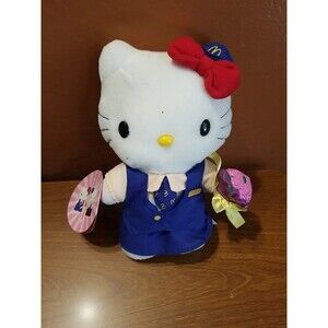 Vintage 2000 MCDONALD'S Crew Wedding HELLO KITTY Plush 9 in Doll SANRIO NOS